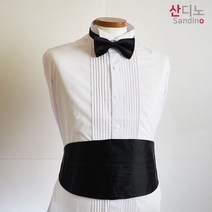 산디노 검정 커머번드+나비넥타이 세트상품