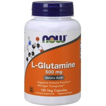 Now Foods L-글루타민 500mg 캡슐, 120개입, 1개