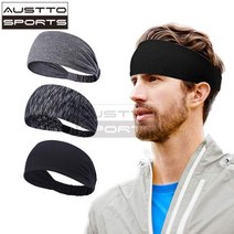 Austto-운동 헤드밴드 운동 땀밴드 스포츠 헤드밴드 미끄럼 방지 헤어밴드 남성 및 여성용, 없음