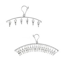 스텐 튼튼한 양말건조대 속옷 빨래집게 걸이, 8구