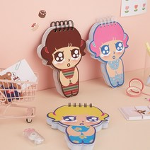 마가의 첫인사 프리미엄 캐릭터 미니 노트 휴대용 산모 수첩 일기장 120매 내외, 오렌지