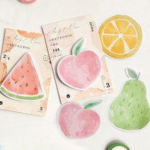 과일 레몬 복숭아 수박 다꾸 접착 점착식 메모지, P35-03 : 복숭아
