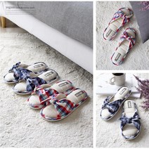 학원 사무실 쿠션감있는 예쁜리본 실내화 기숙사 층간소음 뷰티샵 모텔 실내슬리퍼, 블루