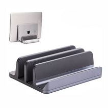 맥북 노트북 수직 거치대 3슬롯 4슬롯 맥미니스탠드, 블랙