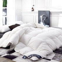 프랑스 캐나다 구스이불 호텔용이불 홈 호텔 겨울 따뜻한 편안한 담요 킹 퀸 트윈 풀, 150x200cm 2.5kg, 하얀