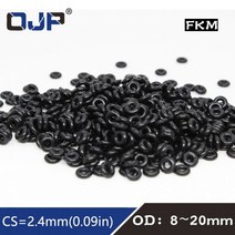 오링 불소 고무 링 블랙 FKM 씰 CS 로트당 10 개 O링 개스킷 OD8 9 11 12 13 14 15 16 17 18 19 20mm 2.4mm578236, 18x13.2x2.4mm, 30pieces