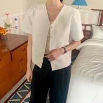 주디앤 여성 세리에 브이넥 반팔 자켓