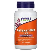 나우푸드 Astaxanthin 4 mg 90 Softgels