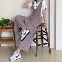 와이드 여성 점프슈트 멜빵바지 여자 한벌옷 점프수트