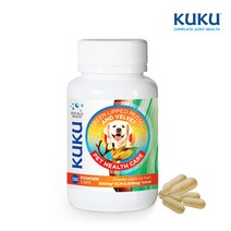 뉴질랜드 쿠쿠 펫 헬스 케어 VELVET 초록입홍합 파우더 1000mg 120캡슐 반려동물, 1box