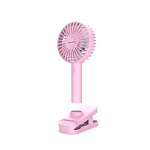 아웨이 집게 휴대용 선풍기 2in1 거치대, F1, PINK