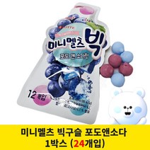 [구슬아이스크림] 미니멜츠 빅구슬 포도앤소다 1박스 (24개입), 초코볼