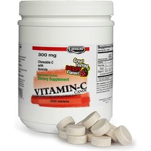 Landau 츄어블 비타민 C 캔디 300mg 매우 맛있는 베리 맛(500개), 한개옵션1, 03 500 Count (Pack of 1)