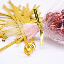15cm 커팅 철사끈 지끈 봉지 쿠키 비닐 캔디 묶는 밀봉 식빵 재료 철끈 전선 선물 공예 카페 빵끈 원예 포장, C_블랙