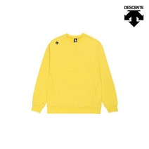 데상트 남성오버핏 프렌치테리 소재 백워딩 쭈리 맨투맨 SM313UHT87_UYEL