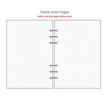 마카롱 컬러 A6A5 가죽 DIY 바인더 노트북 커버 다이어리 일정 플래너 종이 학교 문구, A5, Point