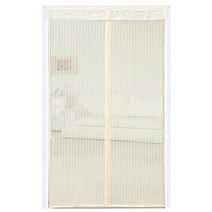 SKANDSALO 출입구 붙이는 모기장 방충망 방 문 창문 자석 자동 방충 커튼 문발 바란스 부착, 220x240+화이트+베이지골지망사