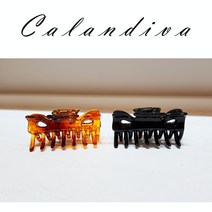 [Calandiva] 활용도 높은 올림머리 소 집게핀 (약 35 * 20 mm ) 2종 색상, 블랙