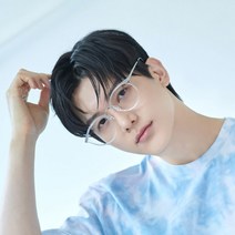 멜라크메 남자 여자 라운드 뿔테 메탈 블루라이트 차단 안경테