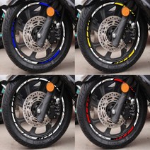 바이커즈 오토바이 엑스맥스 XMAX300 튜닝 데칼 휠라인 휠테이프 휠스티커 BIKERS, 레드