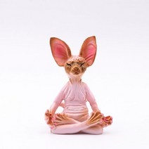 기발한 부처님 스핑크스 고양이 입상 명상 요가 행복한 장식 예술 조각 야외 정원 동상 인형 데코 자딘, A 8CM Meditation Cat