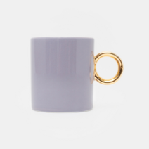 풋타콤마 골드링 머그컵 250ml, 라이트 퍼플, 1개