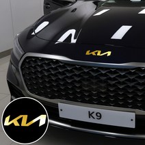 (오토클럽) 더뉴 K9 메탈 골드 로고 엠블럼 튜닝 악세사리 포인트 용품, 프론트