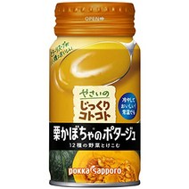 포카 삿포로 야사이의 천천히 코토코토 밤 호박 포타주 170g 리시루캔 × 30 책 ポッカサッポロ やさいのじっくりコトコト栗かぼちゃのポタージュ170ｇリシール缶×30本