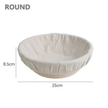 도우컨디셔너 Walfos 빵 교정 바게트 반죽 발효 천연 등나무 위커 통기성 천 커버, 5.Round XXL