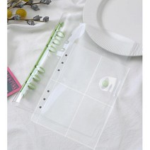 투명한 포토 앨범 다이어리 속지 6공 사진앨범 포토북, 펄 퍼플 + 속지10P