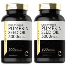 Carlyle COLD PRESSED Pumpkin Seed Oil 칼라일 콜드프레스 호박씨 오일 3000 mg 200캡슐 2개, 200정
