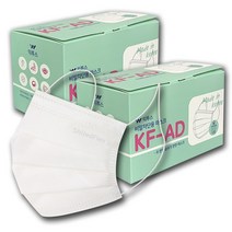 익투스 마스크 KFAD 비말차단 마스크 100% 국산 대형 kf80필터 흰색 100매