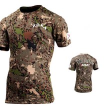 아미캠프 쿨 드라이 ROKA 디지털 군인 반팔 티셔츠 밀리터리 기능성 티