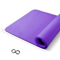 SKANDSALO 두꺼운 20mm통이넓은 130cm 넓이 1미터길이 2베이지 헬스 매트친환경 2인용 매트, C07-180*120CM보라색봉대증정