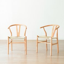 파란들 헤이 라탄 위빙 비취 원목 식탁 의자 카페 체어 PH01072, 내추럴
