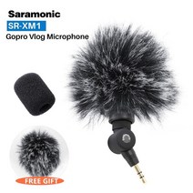 카메라 비디오 촬영용 마이크 saramonic sr xm1 gopro hero 7 6 5 dslr dji osmo action osmo pocket용 3.5mm 무선 무지향성, 카메라용 sr-xm1