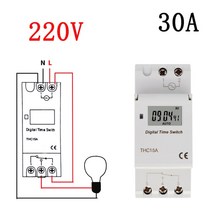 공부타이머 스톱워치 쿠킹 조정 주간 7 일 프로그래밍 가능 디지털 시간 스위치 릴레이 타이머 제어 AC 220V 230V 110V 24V 12V 16A 30A Din 레일 마운트, [01] 220V