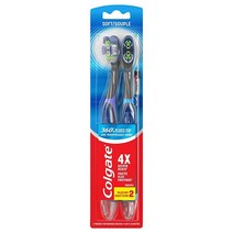 Colgate 360 소닉 AAA 배터리 구동 전동 칫솔 2개 편리한 양면 디자인, 2 Count (Pack of 1)