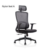 인체 공학적 사무실 Chares 회전 게임 의자 리프팅 및 하강에는 난간 다중 사이트 모던하고 단순함, 02 Nylon feet A