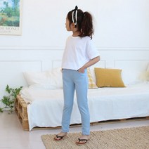 사과반쪽 쿨스판 사선팬츠 유아 남아 여아 초등학생