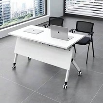 접이식 회의 테이블 바퀴 연수용 수업 책상 회의실 학원 상담 세미나실 폴딩 세미나, 가로 1400 세로 500 높이 750mm