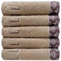 엘르 디자인타올 30수 코마사 135g, 연밤색5장, 1개