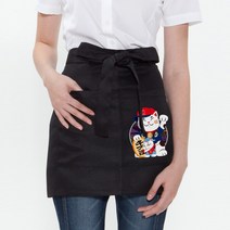 구다폼 허리형 앞치마 힙합네코 / 일식디자인 Apron / 주방복 조리복 홀 유니폼 추천, 힙합네코플렉스 블랙