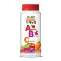 파스퇴르 100% 유기농 야채농장 ABC 190mlx12팩/100% 유기농과채주스, 12팩, 190ml