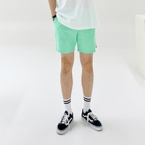 미라지 옆트임 피그먼트 커플 밴딩 스판 반바지
