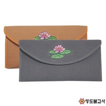 연꽃수손지갑-색상2가지(국내제작)불교지갑 불교손지갑, 회색