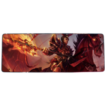 롤 LOL 디자인 마우스 패드 79종 시리즈 리그 오브 레전드 장패드 3mm 두께, 800x300mm + 3mm개, 프린스 루부