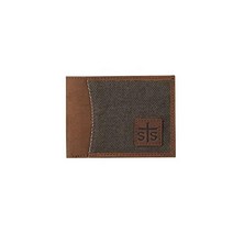 STS 목장웨어 남성 웨스턴 스타일 캐주얼 에브리데이 포맨 다크 캔버스 컬렉션 비폴드 II 지갑 브라운 월렛