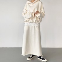 양기모 후드 스커트 set