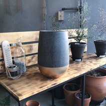 모던 테라스톤 화분 타원형 20x34cm 골드-투톤 #825229ea#, 본상품선택
